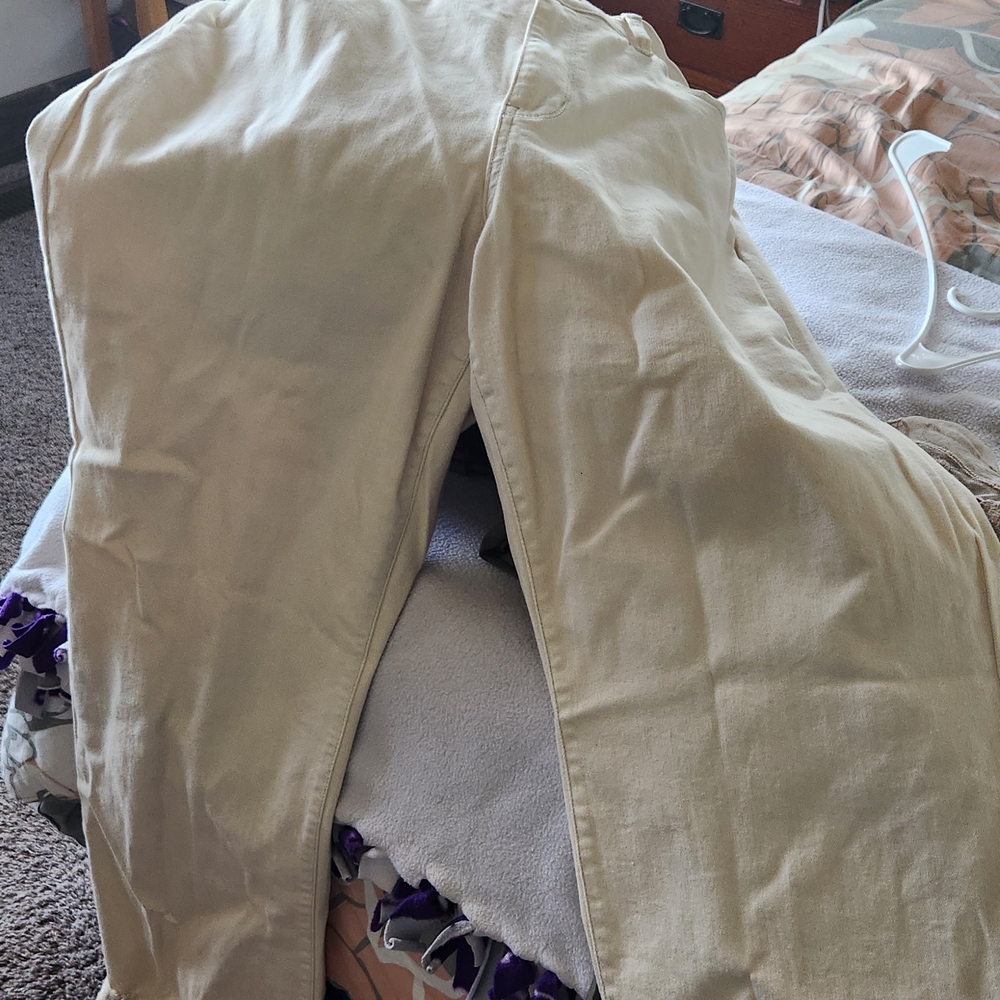 Judy Blue Tan Straight Leg Pants Versatile Cotton Blend